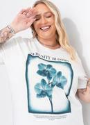 T-shirt (off white) em algod�o penteado