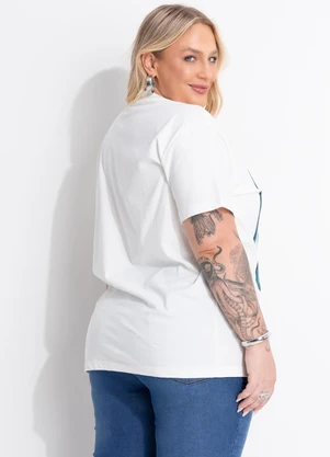 Marguerite - T-Shirt Off White em Algodão Penteado - MARGUERITE