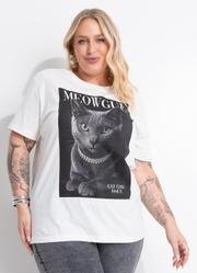 T-Shirt Off White em Malha de Algod�o