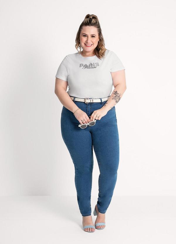 Habana - T-Shirt Plus Size em Algodão Branco 4