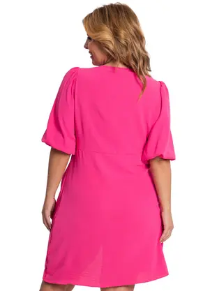 Secret Glam - Vestido Crepe Feminino Rosa - SECRET GLAM