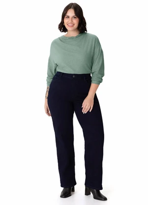 Malwee - Blusa Ampla em Malha Térmica Plus Verde Turquesa - MALWEE