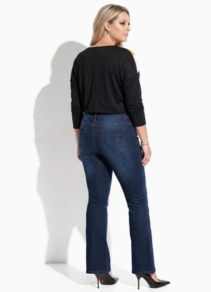 Marguerite - Blusa Ampla Manga Longa Preta Plus Size - MARGUERITE