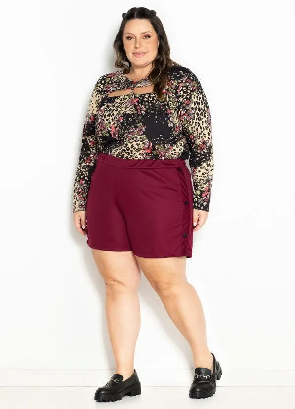 Marguerite - Blusa Animal Print com Argola Plus Size 2