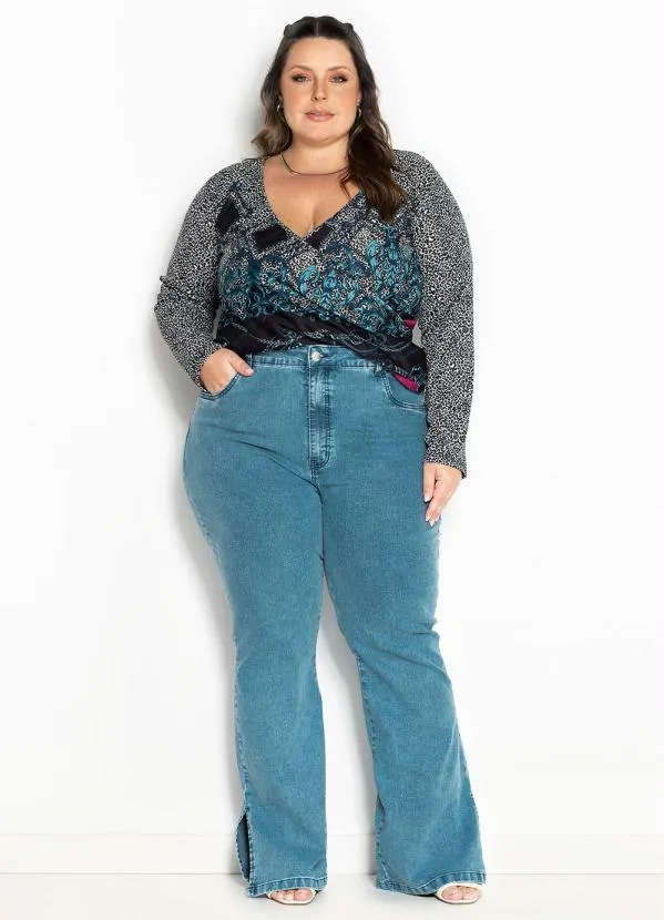 Marguerite - Blusa Arabescos Transpassada Plus Size 2