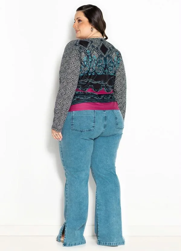 Marguerite - Blusa Arabescos Transpassada Plus Size 1