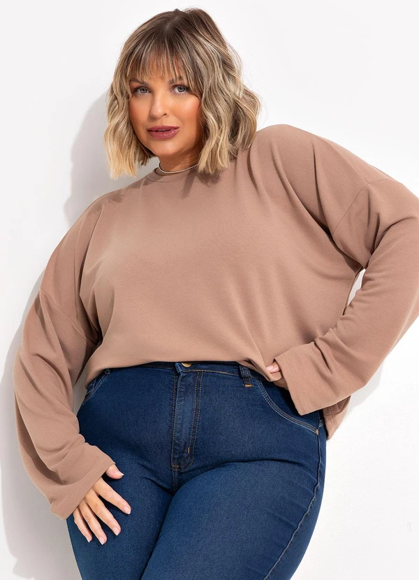 Marguerite - Blusa Bege em Moletinho 5