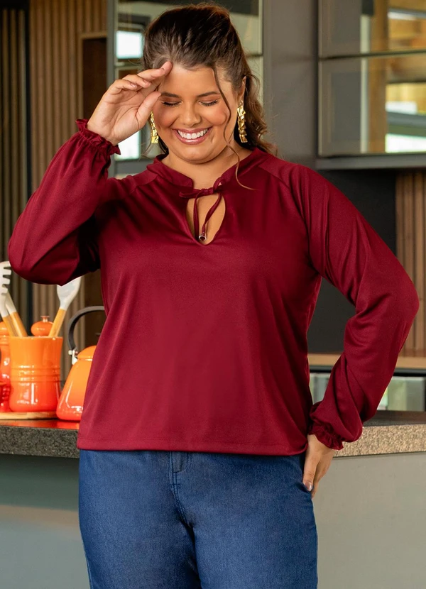 Marguerite - Blusa Bordô em Malha