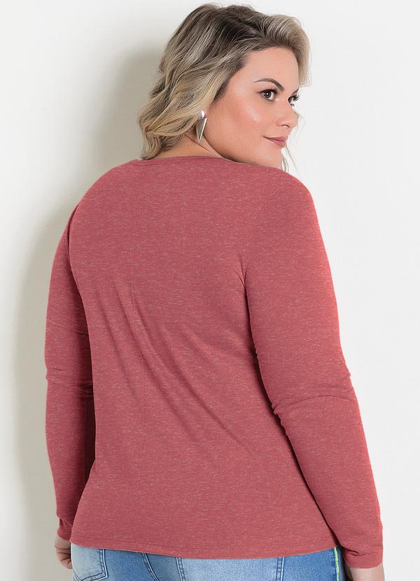 Marguerite - Blusa Bordô Manga Longa Plus Size 4