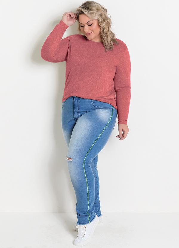 Marguerite - Blusa Bordô Manga Longa Plus Size 1