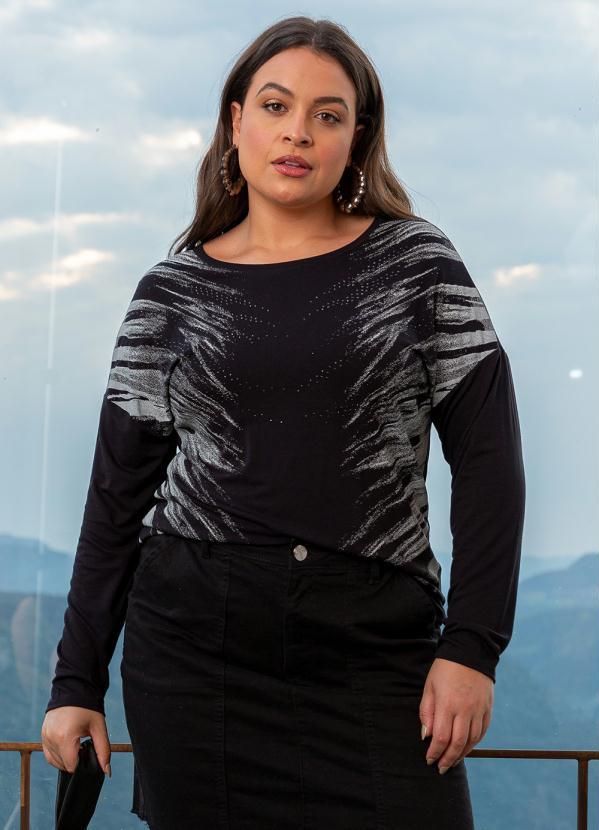 Lisamour - Blusa de Viscose Preto