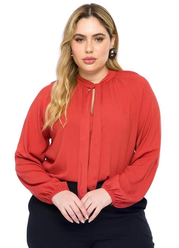 Lisamour - Blusa de Viscose Terracota