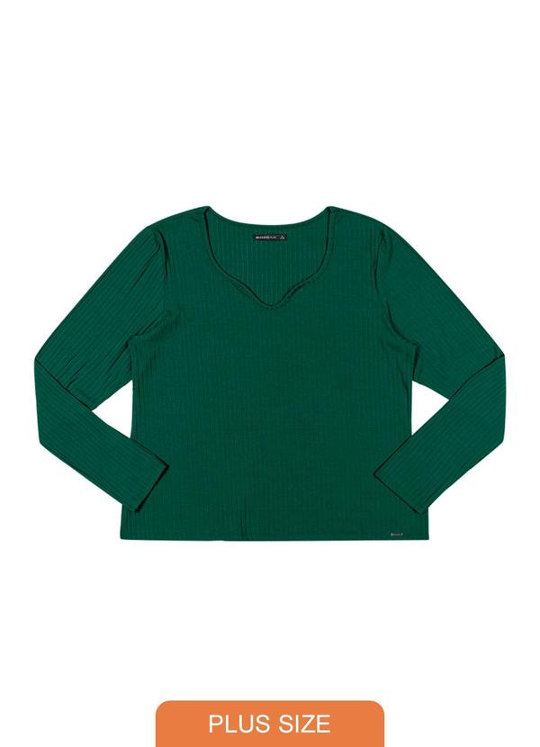 Rezzato - Blusa Decote Diferenciado Plus Size Verde