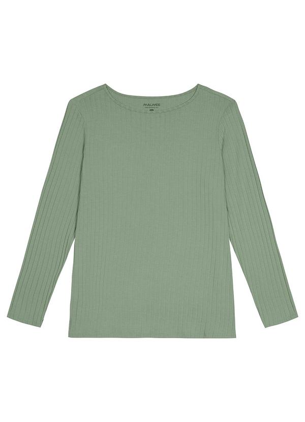 Malwee - Blusa em Malha Feminina Plus Verde 3