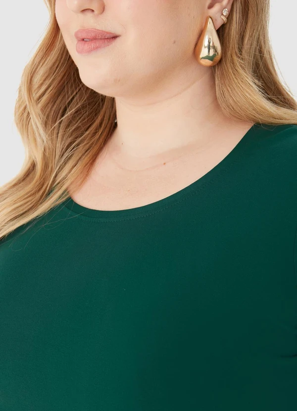 Malwee - Blusa em Viscose Stretch Plus Verde