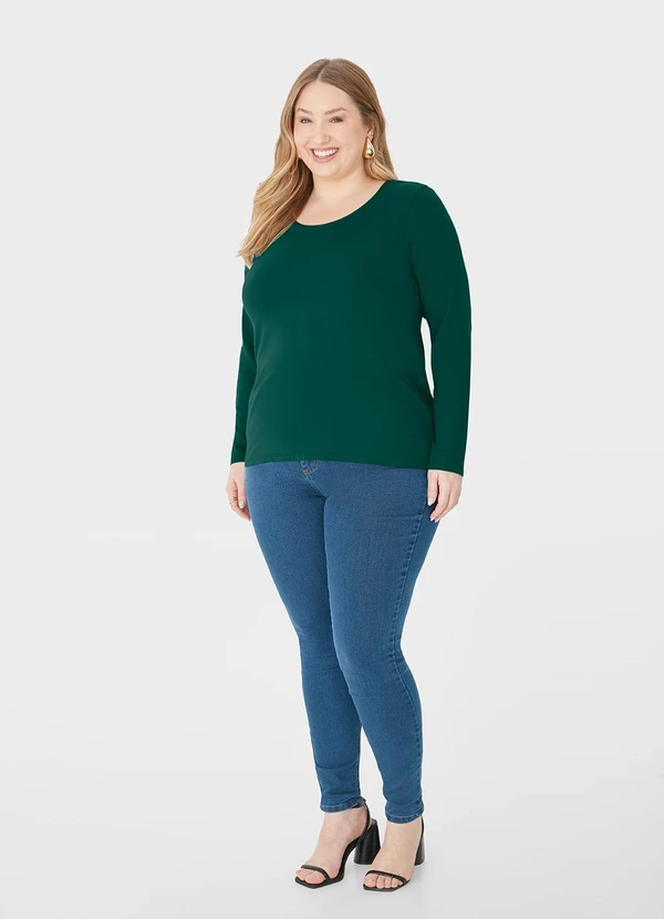 Malwee - Blusa em Viscose Stretch Plus Verde 6