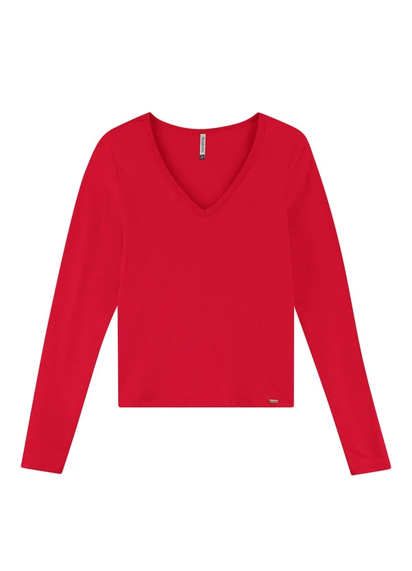 Marialícia - Blusa Feminina Adulta Vermelho