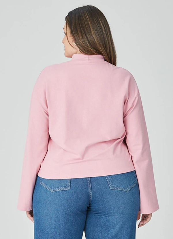 Malwee - Blusa Feminina Ampla em Linho Plus Rosa 2
