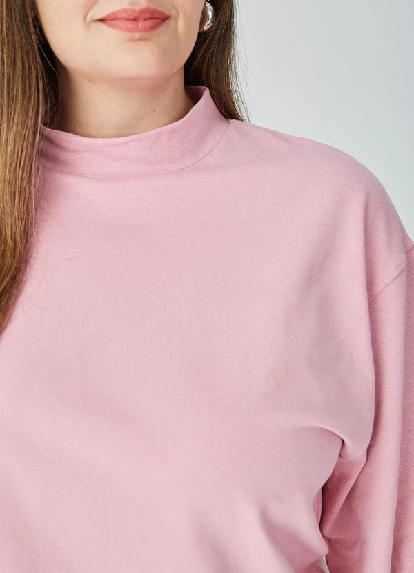 Malwee - Blusa Feminina Ampla em Linho Plus Rosa 3