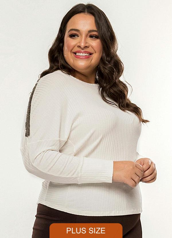 Secret Glam - Blusa Feminina Canelada Bege