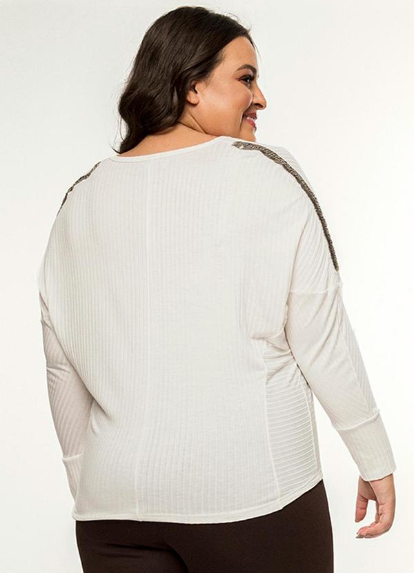 Secret Glam - Blusa Feminina Canelada Bege 2