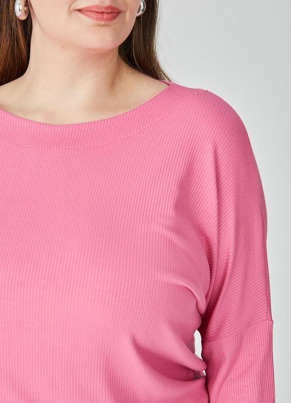 Malwee - Blusa Feminina Canelada Plus Rosa 2