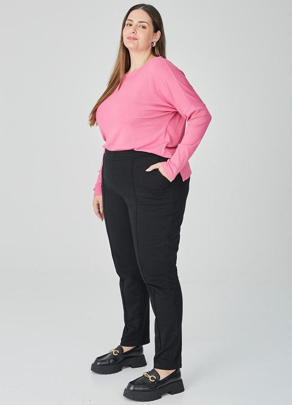 Malwee - Blusa Feminina Canelada Plus Rosa 3