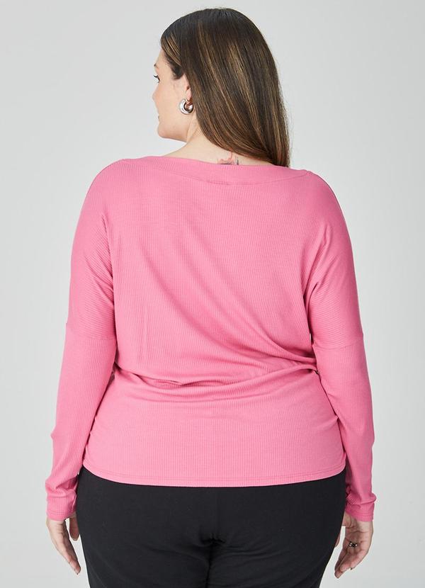 Malwee - Blusa Feminina Canelada Plus Rosa 4