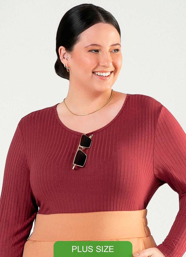 Cativa - Blusa Feminina com Decote Redondo Vermelho