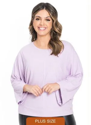 Secret Glam - Blusa Feminina com Manga Ampla 7/8 Roxo - SECRET GLAM