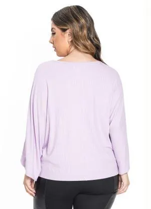 Secret Glam - Blusa Feminina com Manga Ampla 7/8 Roxo - SECRET GLAM