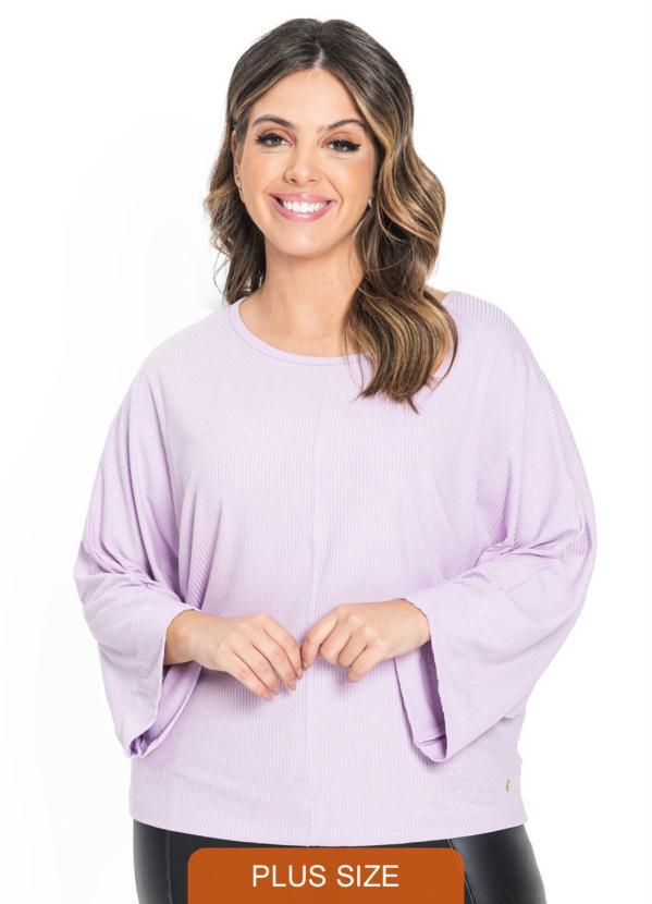 Secret Glam - Blusa Feminina com Manga Ampla 7/8 Roxo