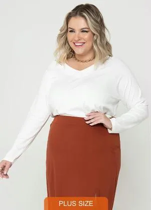 Secret Glam - Blusa Feminina com Manga Longa Cleam Bege - SECRET GLAM