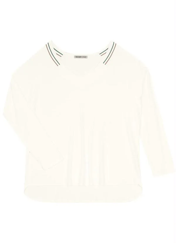 Secret Glam - Blusa Feminina com Manga Longa Cleam Bege 4