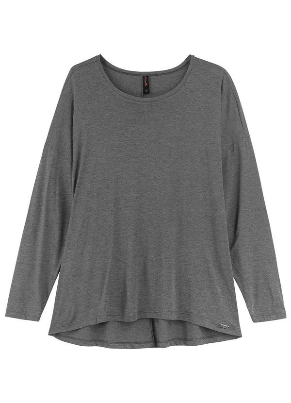 Maelle - Blusa Feminina Manga Longa Básica Mescla