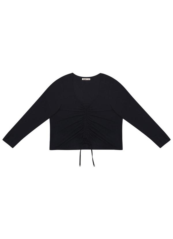 Secret Glam - Blusa Feminina Manga Longa em Viscose Preto 4