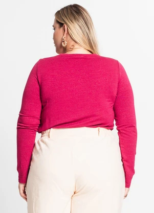 Secret Glam - Blusa Feminina Manga Longa Plus Size Vermelho - SECRET GLAM