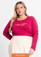 Secret Glam - Blusa Feminina Manga Longa Plus Size Verde - variação: Vermelho
