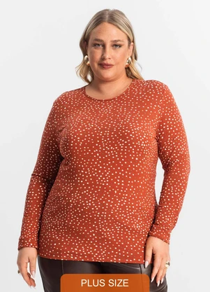 Secret Glam - Blusa Feminina Manga Longa Plus Size Vermelho - SECRET GLAM