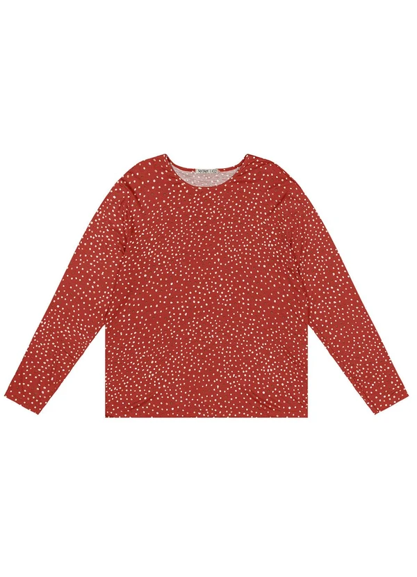 Secret Glam - Blusa Feminina Manga Longa Plus Size Vermelho 4