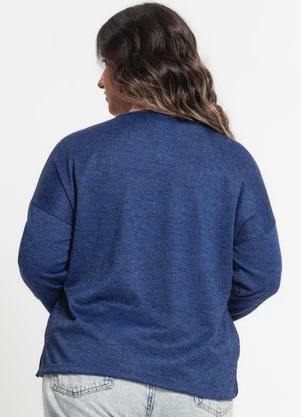 Rovitex - Blusa Feminina Plus Azul - ROVITEX