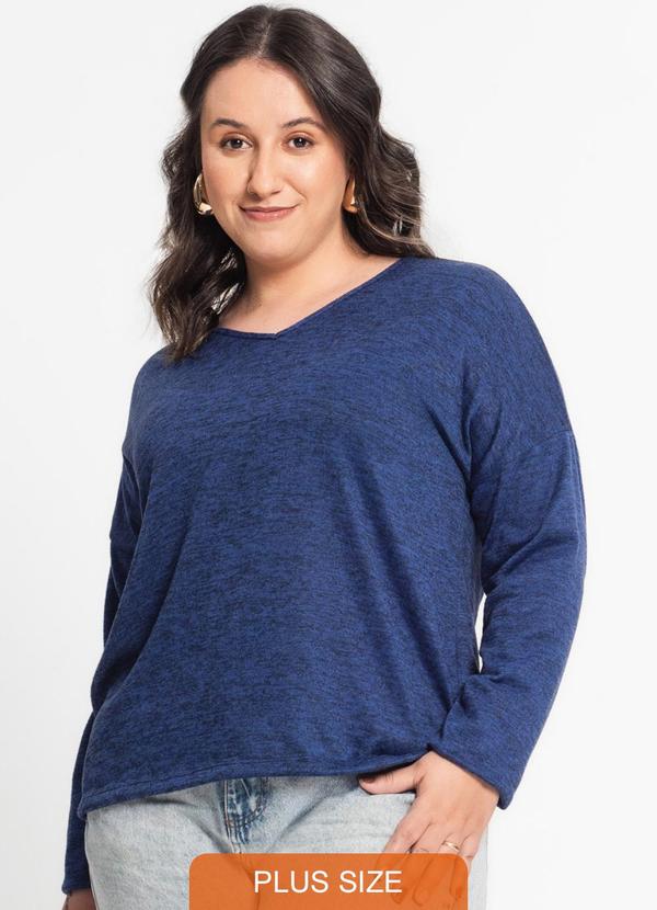Rovitex - Blusa Feminina Plus Azul