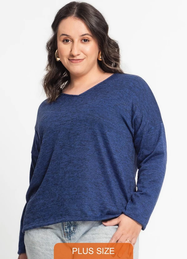 Rovitex - Blusa Feminina Plus Azul 2