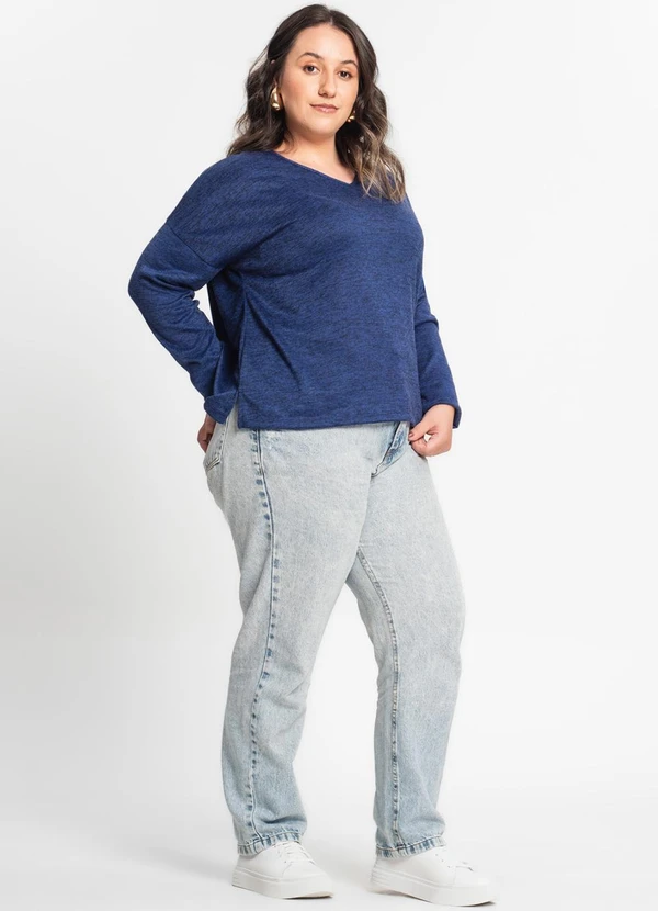 Rovitex - Blusa Feminina Plus Azul 3