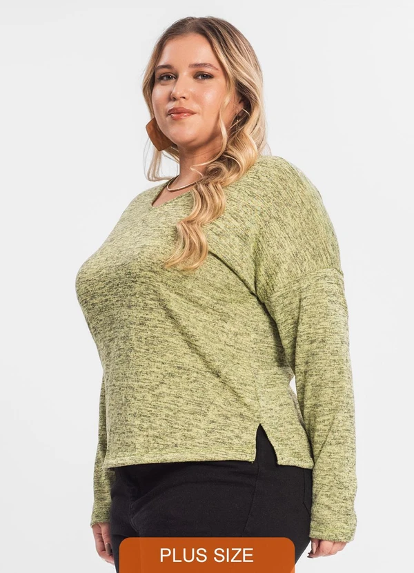 Rovitex - Blusa Feminina Plus Infinita Cor Amarelo