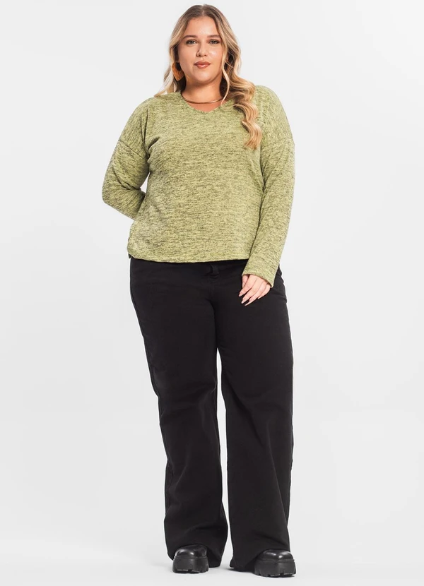 Rovitex - Blusa Feminina Plus Infinita Cor Amarelo