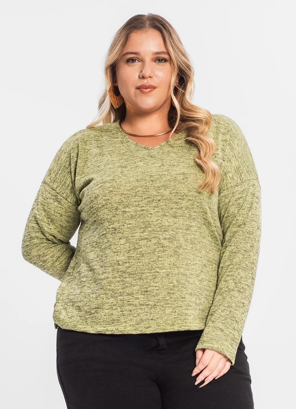 Rovitex - Blusa Feminina Plus Infinita Cor Amarelo 4