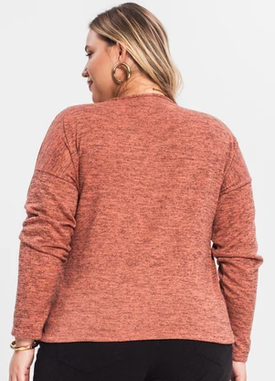 Rovitex - Blusa Feminina Plus Laranja - ROVITEX
