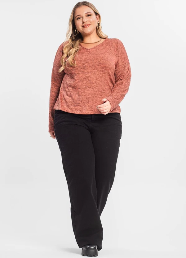 Rovitex - Blusa Feminina Plus Laranja 3