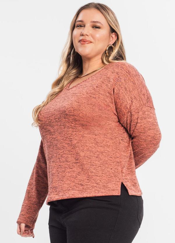 Rovitex - Blusa Feminina Plus Laranja 4